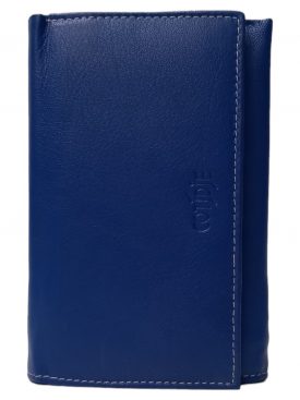 Portamonete In Vera Pelle A Forma Di Tacco Cuoio Nero Uomo Donna Con Bottone 200 - 4